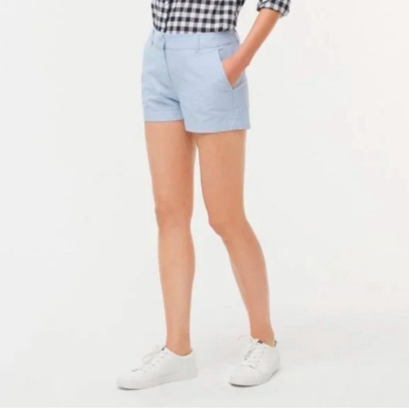 NEW J.Crew women low - waist shorts inseam 3”, size 0, blue - Picture 2 of 12